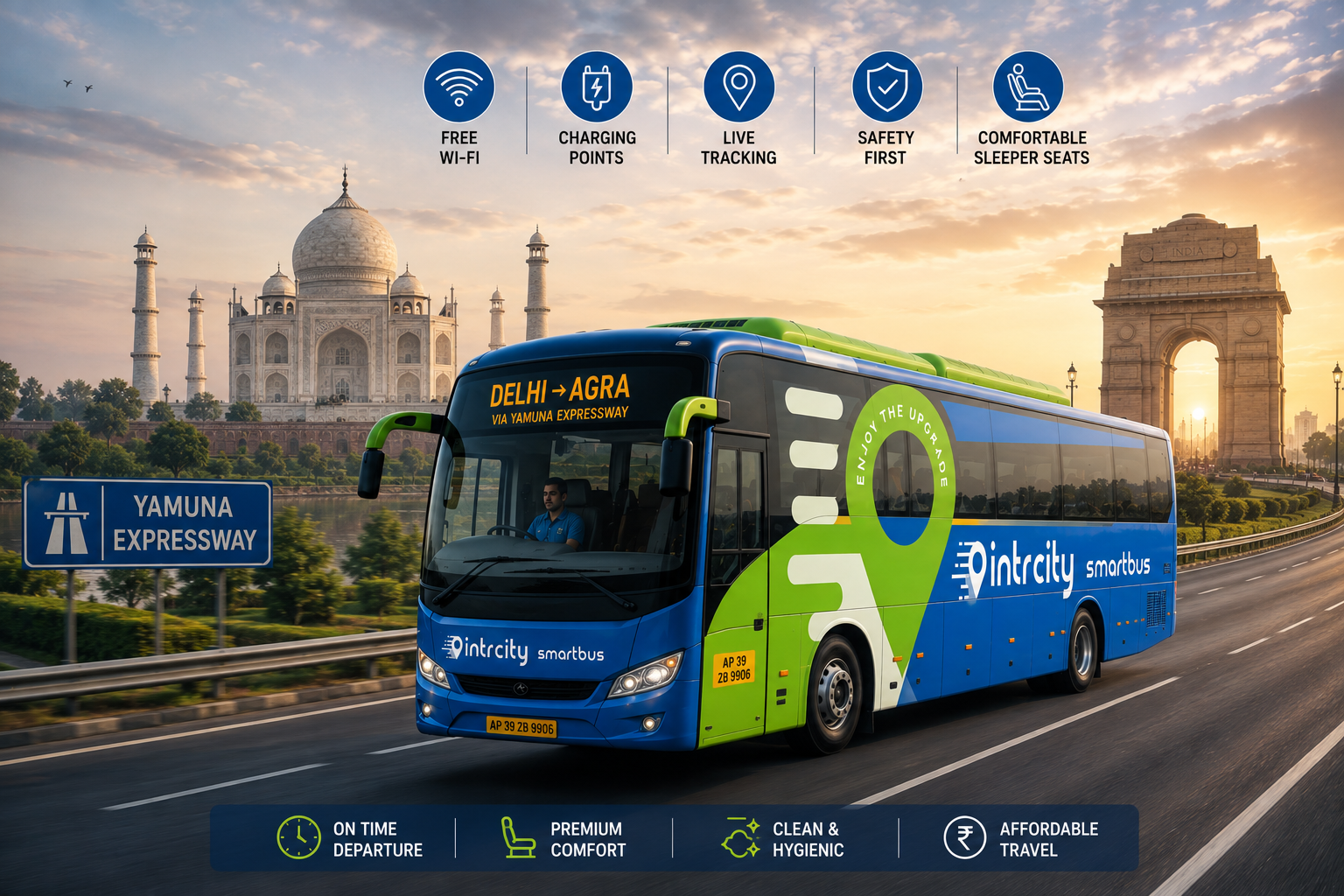 Delhi to Agra